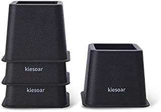 Kiesoar Bed Risers 3 Inch Furniture Risers Bed Risers Heavy Duty for Bed, Table and Sofa Table Risers Set of 4 Black