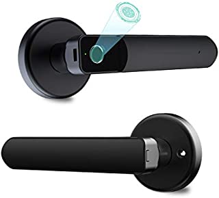 Fingerprint Door Lock, SMONET Electronic Biometric Smart Deadbolt Keyless Entry Digital Door Lock for Bedroom,Key Handle Door Lever, Auto Lock,Security for Front Door, Home,Office,Apartment