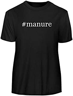 One Legging it Around #Manure - Hashtag Men's Funny Soft Adult Tee T-Shirt, Black, Medium