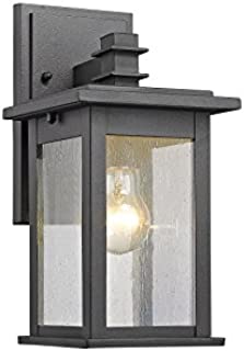 Chloe Lighting Tristan Transitional 1 Light Black Outdoor Wall Sconce 12