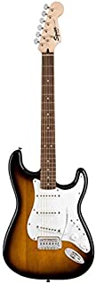 Squier by Fender Stratocaster Beginner Pack, Laurel Fingerboard, Brown Sunburst, with Gig Bag, Amp, Strap, Cable, Picks, and Fender Play