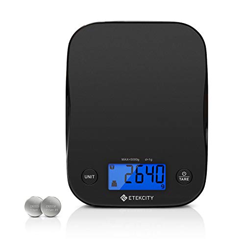 Etekcity Food Kitchen Scale, Digital Weight Grams and Oz for Cooking, Baking, Meal Prep, and Diet, Small, Black