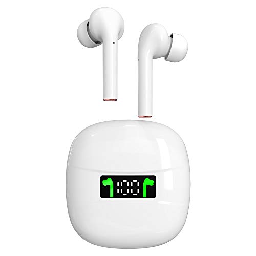 Wireless Earbuds ROCXF TWS Bluetooth 5.2 Earplug LED Power Supply Display Case High Sound Quality IPX7 Bluetooth Headphonesin Built in Mic Case Premium Sound with Deep Bass for Sport