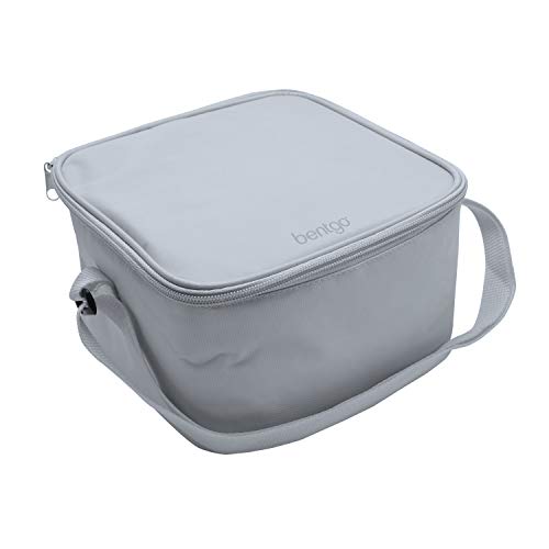 Bentgo Classic Bag (Gray) - Insulated Lunch Bag Keeps Food Cold On the Go - Fits the Bentgo Classic Lunch Box, Bentgo Cup, Bentgo Sauce Dippers and an Ice Pack - Works With Other Food Storage Boxes