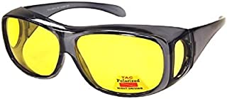 1 Pair Polarized Night Driving Fit Over Size Large - 43199 Black