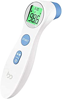 Touchless Forehead Thermometer for Adults, Kids and Babies, Digital Infrared Non Contact Thermometer with Fever Indicator, 1s Instant Accurate Reading by femometer