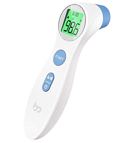 Touchless Forehead Thermometer for Adults, Kids and Babies, Digital Infrared Non Contact Thermometer with Fever Indicator, 1s Instant Accurate Reading by femometer