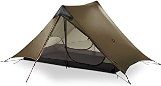 MIER Ultralight Tent 3-Season Backpacking Tent for 1-Person or 2-Person Camping, Trekking, Kayaking, Climbing, Hiking (Trekking Pole is NOT Included), Khaki, 2-Person