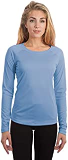 Vapor Apparel Womens UPF 50+ UV Sun Protection Long Sleeve Performance Slim Fit T-Shirt for Sports and Outdoor Lifestyle, Small, Columbia Blue