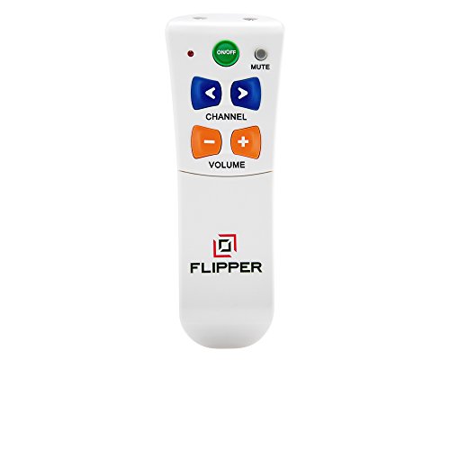 Flipper Big Button TV Remote for Elderly - Universal Simple to Read, Proprietary Favorite Channels, Supports IR TVs, Cable, Satellite & Soundbars -