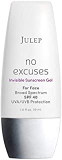 Julep No Excuses Invisible Facial Sunscreen Gel Broad Spectrum SPF 40 + Face Moisturizer With Vitamin E, 1 Fl Oz