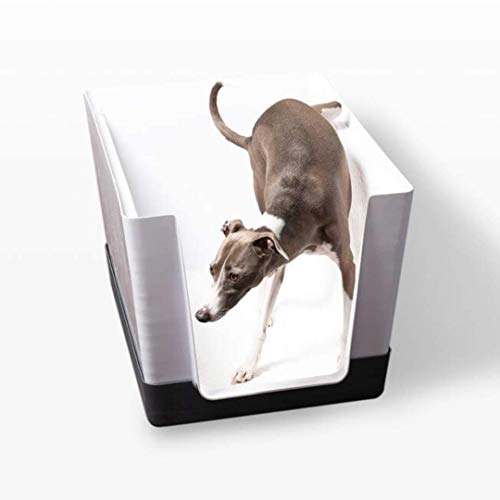 Doggy Bathroom Dog Litter Box - Indoor Dog Potty with Vertical Pee Pads for Male Dogs (Dark Grey)