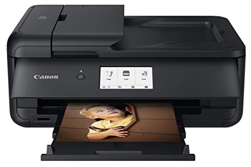 Canon PIXMA TS9520 All In one Wireless Printer For Home or Office| Scanner | Copier | Mobile Printing with AirPrint and Google Cloud Print, Black, Works with Alexa