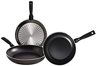 WMF Permadur Element Set of 3 Stainless Steel Frying Pans 20, 24 and 28 cm with Non-Stick for All Hobs Including Induction, Cast Aluminium