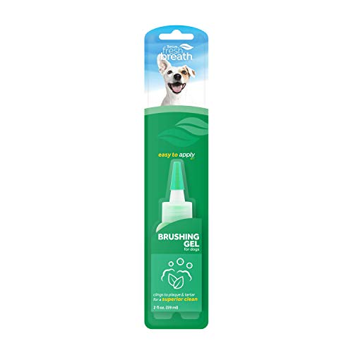 Fresh Breath by TropiClean Brushing Dental & Oral Care Gel for Dogs & Cats, 2oz, Made in USA - Removes Plaque & Tartar