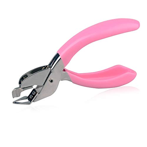 Flammi Handheld Staple Remover Lifter Opener Spring-Loaded Staple Puller for Office School Home Use (Pink)