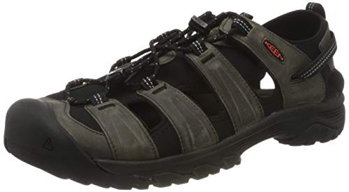 KEEN Unisex Targhee 3 Closed Toe Hiking Sport Sandal, Grey/Black, 10.5 US Men