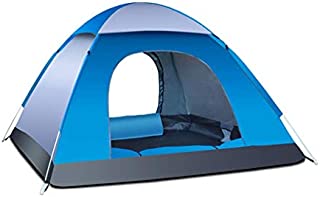 Instant Pop Up Camping Tent Waterproof 3-4 Person Camping Tent, Quick Set Up, Outdoor Hiking Backpacking Tent Shelter (B)