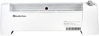 Comfort Zone CZ600 Indoor 1500 Watt Electric Baseboard Convection Space Heater with Digital Thermostat and Silent Operation for Home and Office, White