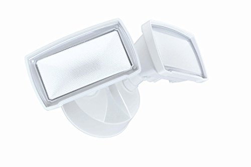 Good Earth Lighting LED Outdoor Security Flood Light, 2100 Lumens, 5000K, Dusk to Dawn Flood Light, Manual Override, 50,000 Hours, Direct Wire, Weatherproof, ETL & Energy Star Certified, White Finish