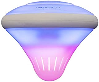 Wireless Floating Bluetooth Speaker by CLEARON  IPX7 Certified Waterproof  Ideal for Pool & Shower - RGB Mood Illumination w/Stand & Clip