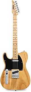 LyxPro 39 Electric Telecaster Left Hand Guitar | Full-Size Paulownia Wood Body, 3-Ply Pickguard, C-Shape Neck, Ashtray Bridge, Quality Gear Tuners, 3-Way Switch & Volume/Tone Controls | 2 Picks