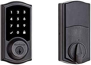 Kwikset 99160-021 SmartCode 916 Traditional Smart Touchscreen Deadbolt Door Lock with SmartKey Security and Z-Wave Plus, Venetian Bronze