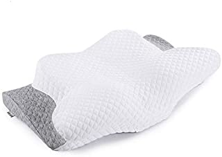 Misiki Memory Foam Pillow Orthopedic Pillow, Contour Pillows for Neck Pain, Cervical Support Pillow for Sleeping, Ergonomic Pillow for Side Sleepers, Back and Stomach Sleep