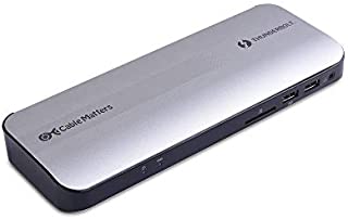 Certified Cable Matters Aluminum Thunderbolt 3 Dock with HDMI 2.0 and 60W Laptop Charging for Windows PC and MacBook Pro (Not Compatible with USB-C Ports Without The Thunderbolt Logo) (Renewed)