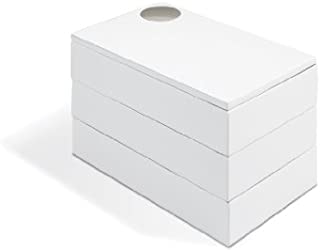 Umbra 308712-660 Spindle Jewlery Box, Wood Jewelry Box with White High-Gloss Finish