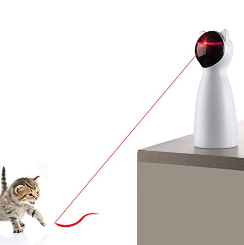 YVE LIFE Cat Laser Toy Automatic,Interactive Toy for Kitten/Dogs - USB Charging,Placing High,5 Random Pattern,Automatic On/Off and Silent (P01)