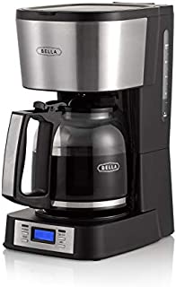 BELLA (14755) 12 Cup Coffee Maker with Brew Strength Selector & Single Cup Feature, Stainless Steel