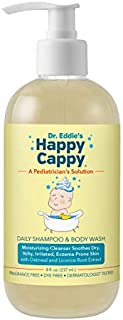 Dr. Eddie's Happy Cappy Daily Shampoo & Body Wash for Children, Soothes Dry, Itchy, Sensitive, Eczema Prone Skin, Dermatologist Tested, No Fragrance, No Dye, 8 oz