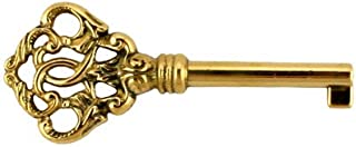 Solid Brass Skeleton Key for Grandfather Clock Doors, Cabinet Doors, Dresser Drawers, Desk - Antique, Vintage, Old Furniture | KYF-2 (1)