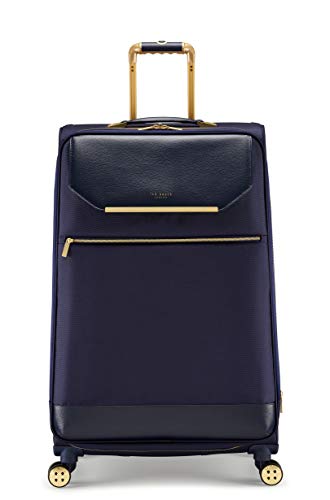 Ted Baker Women's Albany Softside Luggage, Suitcase Collection (Navy, Checked-Large 29-Inch)