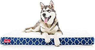 Brindle Waterproof Designer Memory Foam Pet Bed-Removable Machine Washable Cover-4 Inch Orthopedic Pet Bed-Joint Relief