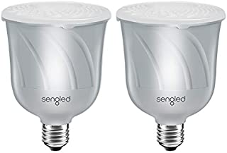 Sengled Pulse Bluetooth Light Bulb JBL Speaker System App Controlled Dimmable LED Bulb Requires Master Pair Add Up to 8 Bulbs BR30 Smart Music Satellite Bulb, Pewter, 2 Pack