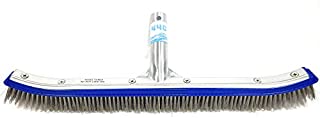 440 Heavy Duty Pool Brush, 18 Extra Wide, Stainless Steel Bristles, Professional-Brush Cleaner to Remove Algae, Works for General Cleaning of Concrete Walls and Floors. NOT for USE in Vinyl Pool