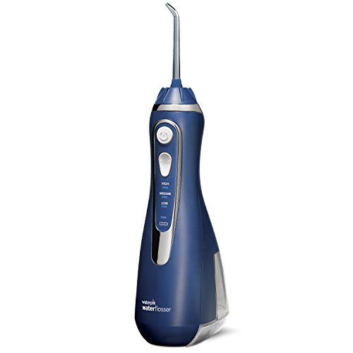 Waterpik Cordless Water Flosser Rechargeable Portable Oral irrigator for Travel & Home  Cordless Advanced, Wp-563 Classic Blue