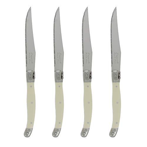 French Home Laguiole Steak Knives (Set of 4), Faux Ivory