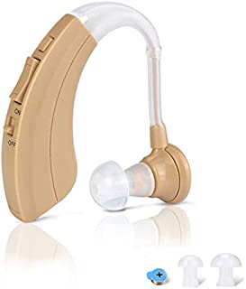 Digital Hearing Amplifier Aid - Personal Sound Device with 2Pcs 500hr Batteries, 4 Channels Noise Reduction, Hearing Aid Cleaning Kit for Adults and Seniors