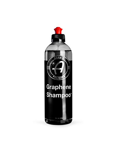 Adam's Graphene Shampoo - Graphene Ceramic Coating Infused Car Wash Soap - Powerful Cleaner & Protection in One Step - pH Neutral, High Suds for Foam Cannon, Foam Gun, Or Detailing Bucket (16oz)