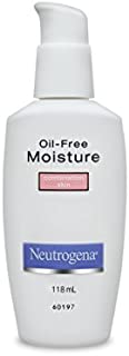 Neutrogena Oil Free Moisture Glycerin Face Moisturizer & Neck Cream Derived from Castor Oil, Lightweight, Oil Absorbing, Soft Natural Matte Finish Facial Moisturizer Lotion, 4 fl. oz