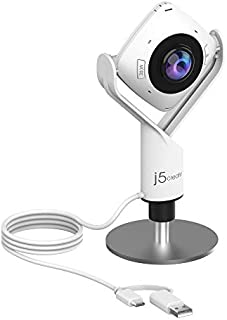 j5create 360 Degree All Around Meeting Webcam - 1080P HD Video Conference Camera with High Fidelity Microphone, USB-C | for Video Conferencing, Online Classes, and Collaboration