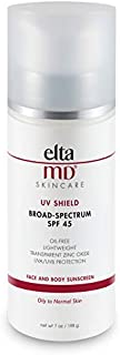 EltaMD UV Shield Full-Body Sunscreen Lotion Broad-Spectrum SPF 45, Non-Greasy, Dermatologist-Recommended Mineral-Based Zinc Oxide Sheer Formula, 7 oz