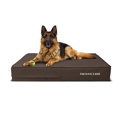 The Dogs Bed Orthopedic Dog Bed Large Brown 40x25, Premium Memory Foam, Pain Relief: Arthritis, Hip & Elbow Dysplasia, Post Surgery, Lameness, Supportive, Calming, Waterproof Washable Cover