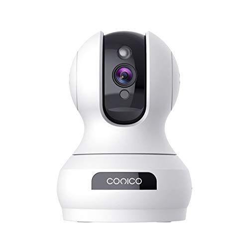 Indoor Camera,Conico 1080P Pan/Tilt Baby Monitor with Camera and Audio,Pet Camera with Motion Detection,Two-Way Audio,Night Vision,Cloud and Local Storage,WiFi Camera Compatible with Alexa for Home