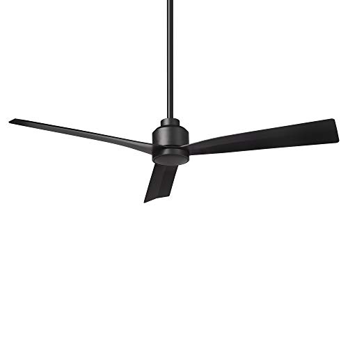 Clean Indoor/Outdoor 3-Blade Smart Compatible Ceiling Fan 52in Matte Black with Remote Control and Wall Cradle. Works with iOS/Android, Alexa, Google Assistant, Samsung SmartThings, and Ecobee.