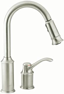 Moen 7590CSL Aberdeen One-Handle High-Arc Pulldown Kitchen Faucet Featuring Reflex, 0.375, Classic Stainless