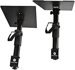 SonicFiber Studio Monitor Stands with Desk Clamp, Adjustable Height, Tilt, 1 Pair